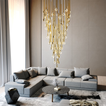 gold metal commercial project hotel lobbychandelier lamp