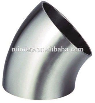 sanitary stainless steel high quality 45 degree short radius pipe elbow