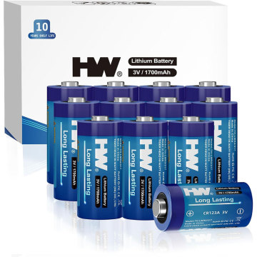 Batteria al litio 12 pezzi 3 V CR123A 1700 mAh