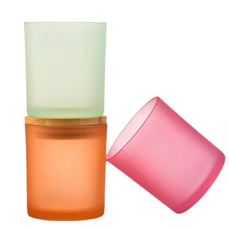 Vasos de vela de vidro com contêiner de velas de vidro da tampa