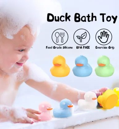 Silicone Duck Bath Squirt Toys Colorful Bathtub Squirters