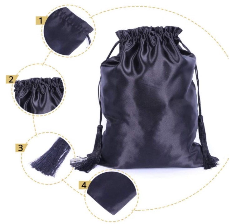Silk Satin Bags Hair Storage Pouch