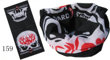 Tubular Scarf, Skull Design in Red, Black and White Color as Yt-159