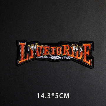 Motorcycle Embroidery Patches for Clothing Iron on