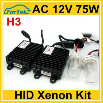 AC 12V 75W H3 auto car HID xenon light slim HID kit for trucks driving light 18 months warranty