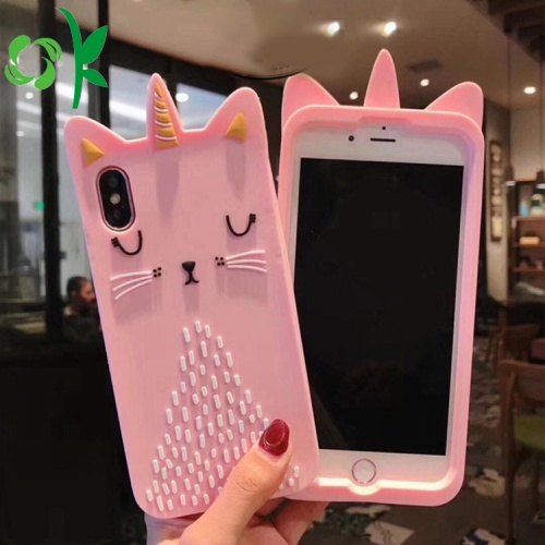 Crown Golden Cat Phone Case Unicorn Silikon Skal