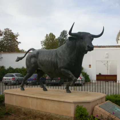 2018 hot sale Giant spansh black bull statue