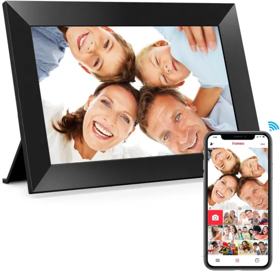 PGRETY 2024: Premium 10.1 Inch Wi-Fi Digital Photo Frame with 1+32GB Touchscreen, Video Playback, Music Functionality and Remote Control