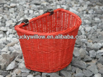 graceful half round wicker bicycle basket (manufacture)