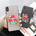 เคสโทรศัพท์ TPU ปักลายเห็ดน่ารักฝาหลัง