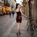 Set da festa in due pezzi con paillettes