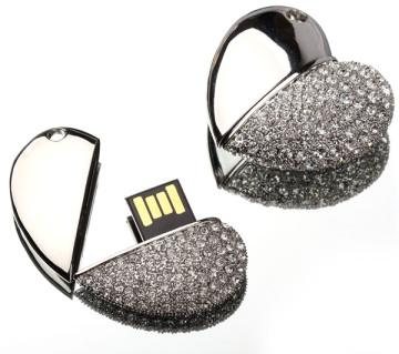Cuore forma Flash Drive USB gioiello