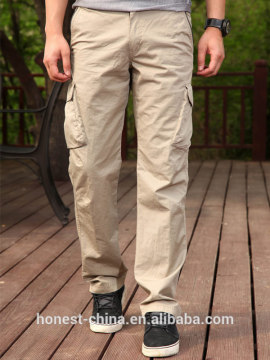 2016 mens cargo pants of solid color