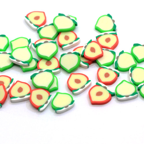 Colorful Fruits Slice Polymer Clay Peach Slice Diy Accessories Polymer Clay Slime Filling Phone Shell And Earrings Decor