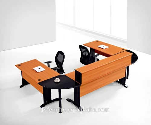 HPL office desk design for 3 person D-011A