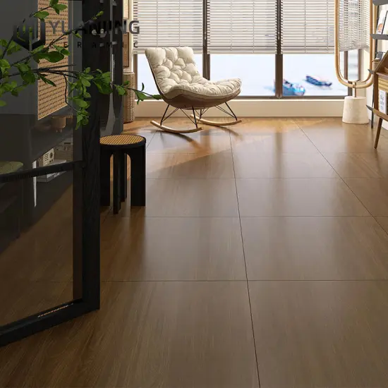 Soft Light Porcelain Tiles: 800x800mm & 600x1200mm Wooden-look Floors for Bedrooms, Living Rooms - Low Absorption, Straight Edges