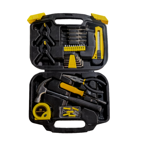 80st Yellow Hand Tool Set med Blow Case