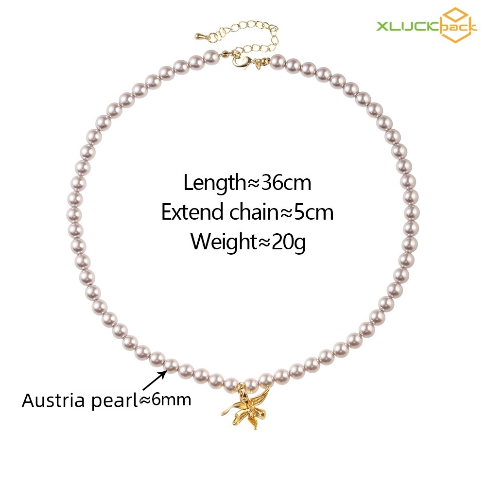 Elegant Vintage Pearl Beads Fashion Necklace for Women