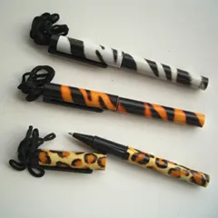 plastic tie-dyed pen necklaces