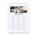 Impresión personalizada de calendario de pared de fotos personalizadas