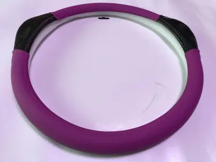 Purple steering wheel cover
