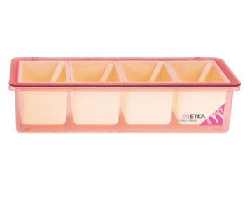 Elegante almacenamiento organizador de condimentos de plástico