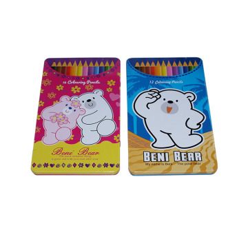 School students cartoon 12 color pencils