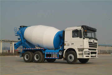 SHACMAN F3000 mixer truck white with blue