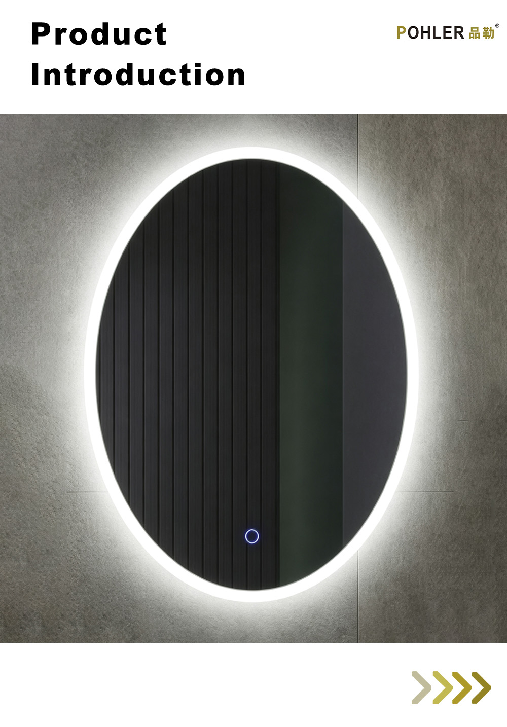 D049 Round Ring LED Smart Mirror X