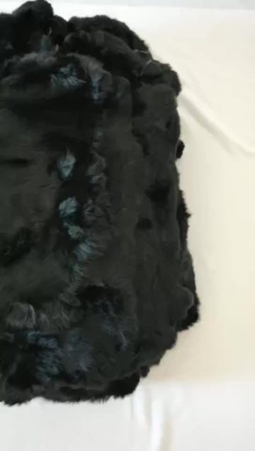 Dyed Rabbit Skin Black Rabbit Skin Hide fur Pelt Craft