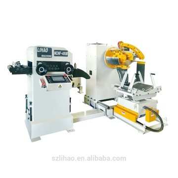 Uncoiler flatten machine and coil feeder 3 in 1 machine