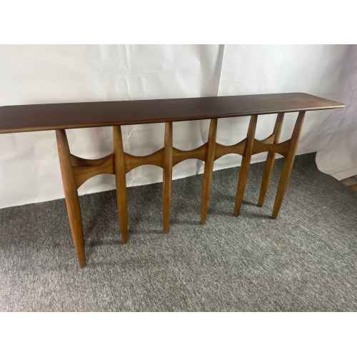 Vintage Entry Mid Century Solid Wood Console Table