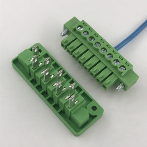 8 pin through wall mounting pluggable terminal block