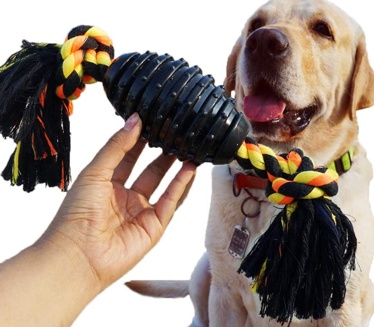 Durable Dog Chew Toys Combine Ball Rope Dog Toy