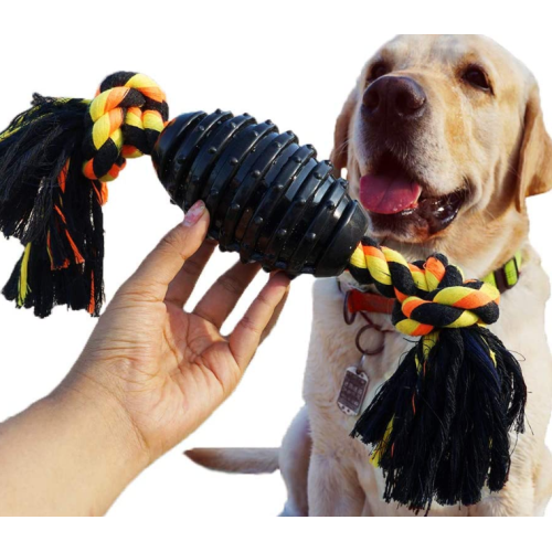 耐久の犬の噛み玩具はボールロープを組み合わせたものです