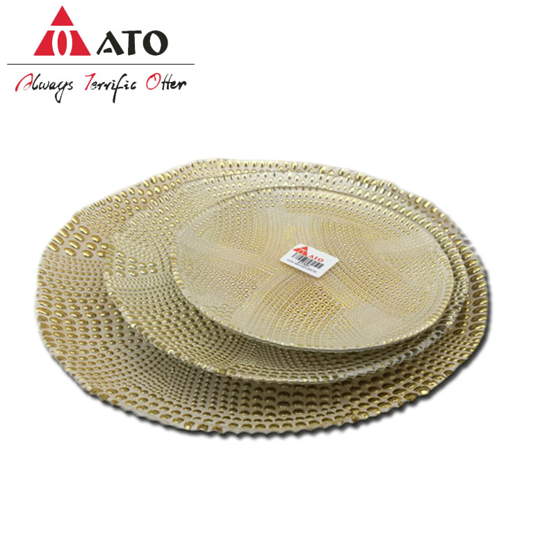 Ato European Crystal Glass Plave Snack Plate