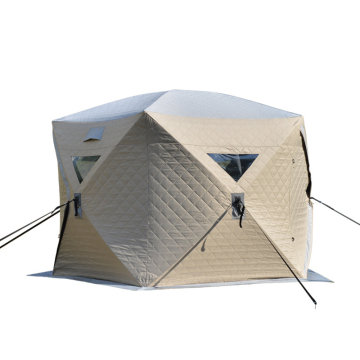 Warm Keep Portable Fishing Shelter: 4pcs Hook Windproof Rope Ice Tent Pop-Up Sauna