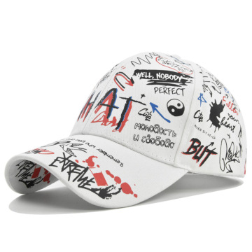 Custom Adjustable Snapback Hat with Graffiti Print for Hip Hop Style