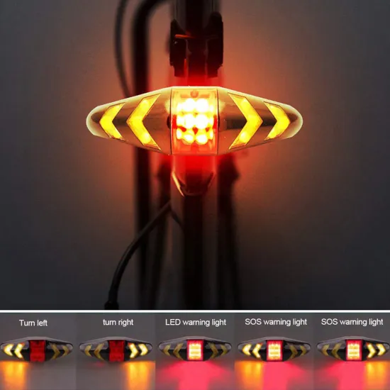 Durable Waterproof Bicycle Turn Signal Wireless Remote Control Mountain Bike Tail Light Flashing Headlight