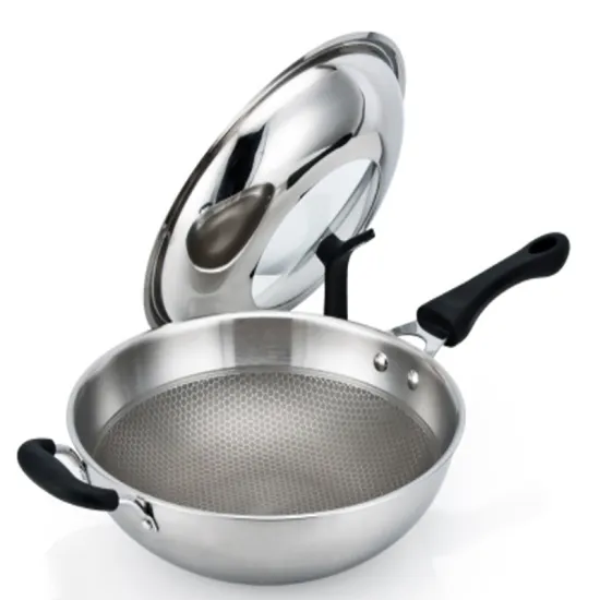 Stainless steel 304 Three-Layer Steel Honeycomb Pan