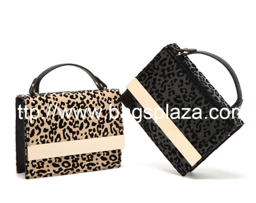 Fashion Lady Leopard Briefcase, Popular MID Size Hand Bags