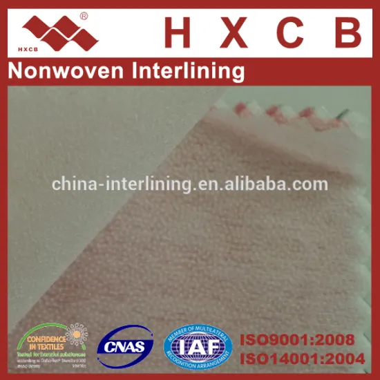 Coated Bonded Elastic Nonwoven Interlining Fusible Interfacing PA Microdot Fabric