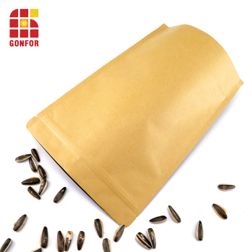 Kraft Paper Stand Up Pouch for Cashew Zipper bags