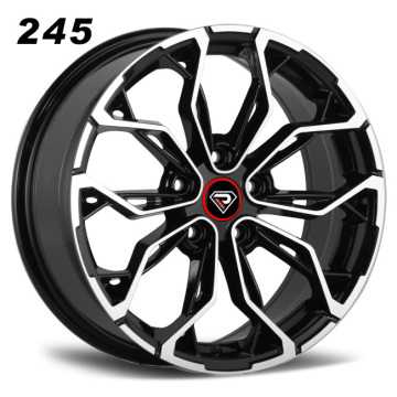 High Quality A356.2 Material 17 Inch Renault RS Car Alloy Rims with 7Jx17 Size, 5-114.3mm PCD, ET40 Offset, Black Machined Face and Multi Spokes