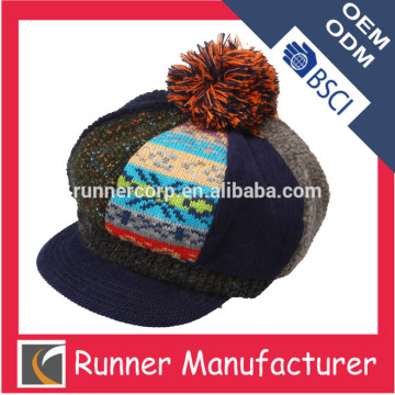 Popular colorful knitted snow cap wholesale winter cap