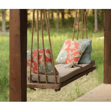 Cama de tres asientos cubierta al aire libre columpios al aire libre jardín silla colgante columpios