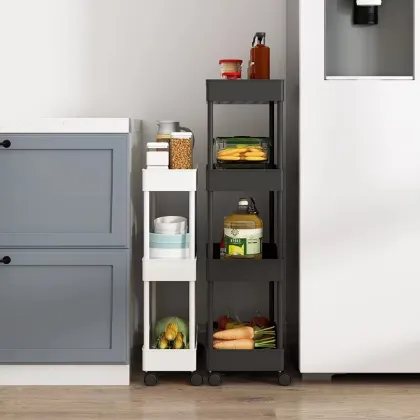 Movable 5 Layer Kitchen Corner Storage Rack