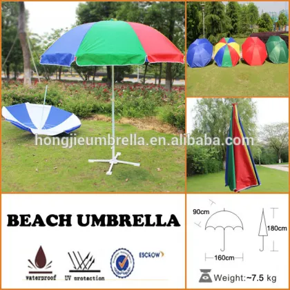 Customized logo sun protection promotional beach umbrella