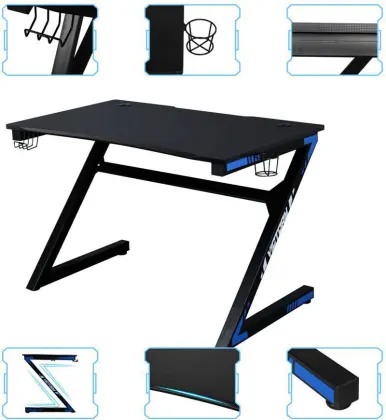 Adjustable LED Gaming Desk for Professional Gamers