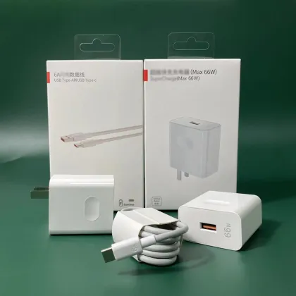 66W Fast Charging Adapter and Type C Cable for Huawei Mate40 - QC3.0 Compatible